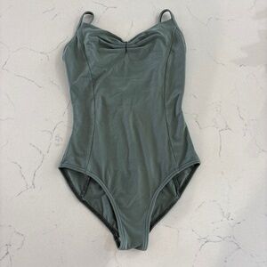 Nikolay pinch front leotard (sage green)